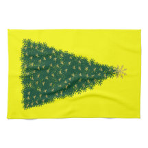 Grüne Weihnachtsbaum, Goldene laufende Pferde, Gel