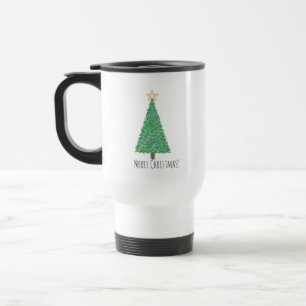 Grüne Weihnachtsbaum Reisebecher