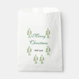 Grüne Weihnachtsbaum Rote Kirsche frohe Weihnachts Geschenktütchen