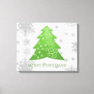 Grüne Weihnachtsbaum Stretch Canvas Print Leinwanddruck