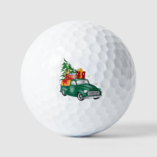 Grüne Weihnachtsbaume Autos Weihnachtsfeiertag Golfball
