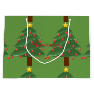 Grüne Weihnachtsbäume Thunder_Cove Große Geschenktüte