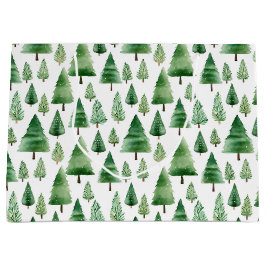 Grüne Weihnachtsbaumen Große Geschenktüte