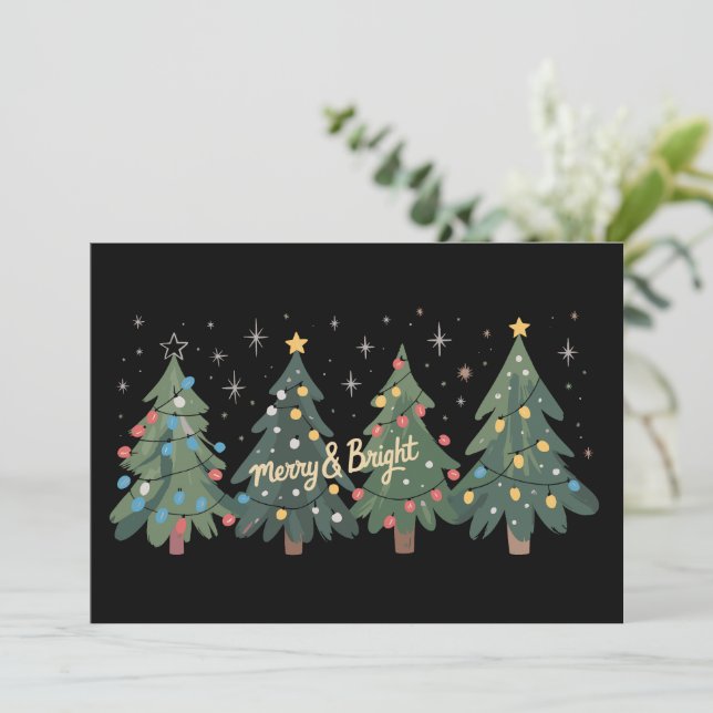 Grüne Weihnachtsbaumen Weihnachten (Stehend Vorderseite)