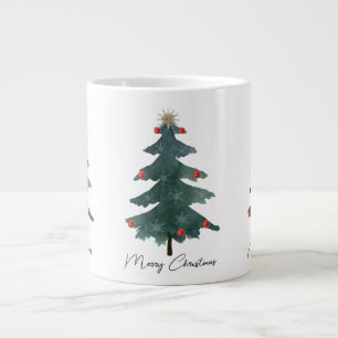 Grüne Weihnachtsbaumschmuck Frohe Weihnachten Jumbo-Tasse