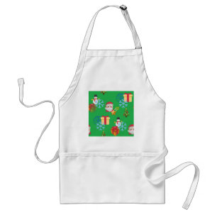 Grüne Weihnachtsemoji Schürze