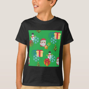 Grüne Weihnachtsemoji T-Shirt