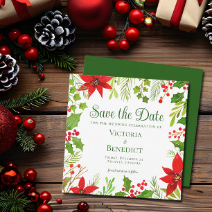 Grüne Weihnachtsfeier Botanische Hochzeit Save The Date