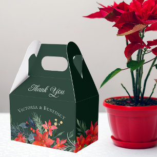 Grüne Weihnachtsfeier Poinsettia Blumenweihnachtsf Geschenkschachtel