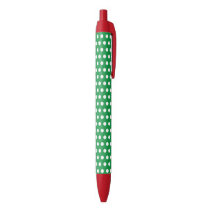 Grüne Weihnachtsfeiertage Dots Schreiben Pen Gesch Kugelschreiber