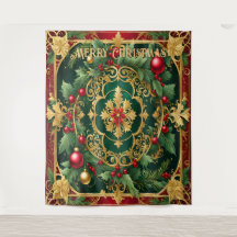 Grüne Weihnachtsfeiertage Hintergrund