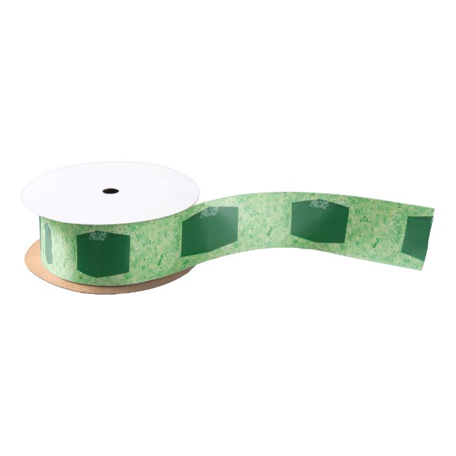 Grüne Weihnachtsgeschenk mit Bow Painting Ribbon Satinband (Spule)