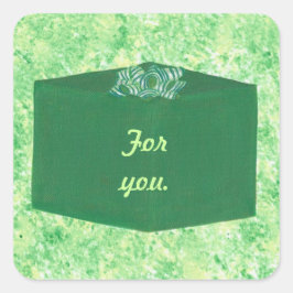 Grüne Weihnachtsgeschenk mit Bow Stickers