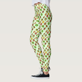 Grüne Weihnachtskekse Leggings