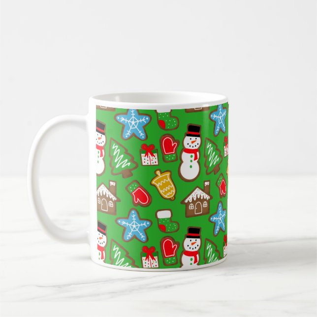 Grüne WeihnachtskochtTasse Kaffeetasse (Links)