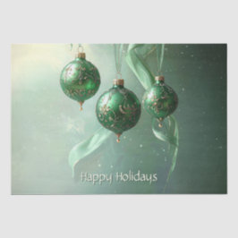 Grüne Weihnachtskugel Feiertag Seidenpapier