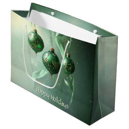 Grüne Weihnachtskugel Feiertags-Geschenktüte Große Geschenktüte