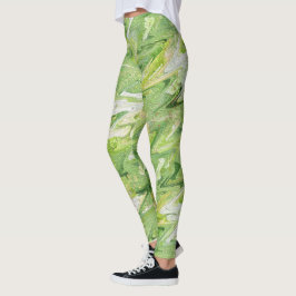 Grüne Weihnachtslieder-Leggings - Holiday Wave Yog Leggings