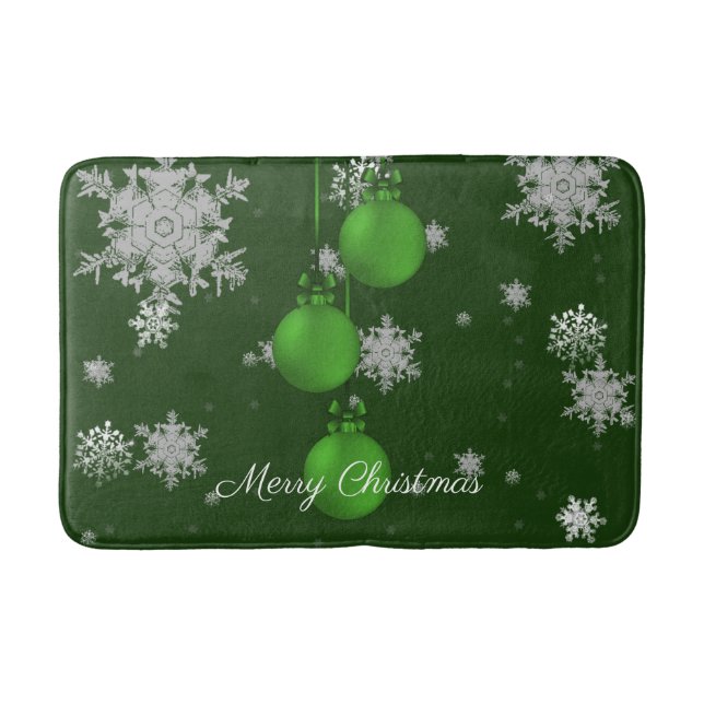 Grüne Weihnachtsschmuck Bath Mat Badematte (Vorderseite)