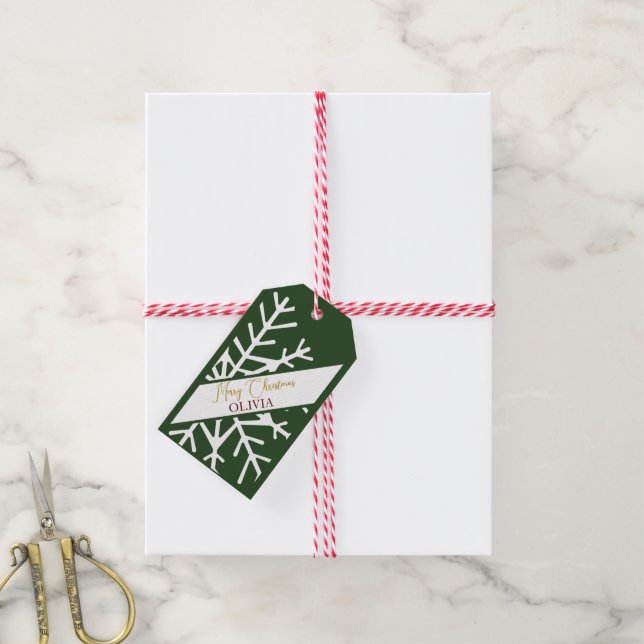 Grüne Weihnachtsschmuck Geschenkanhänger (Mit Garn)