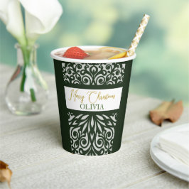 Grüne Weihnachtsschmuck Pappbecher