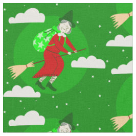 Grüne Weihnachtsweihe, bevor sich ein Broomrider S Stoff