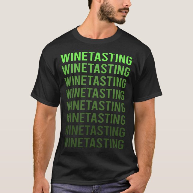 Grüne Weinprobe T-Shirt (Vorderseite)