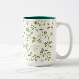 Grüne Weinreben-Akzentschale Zweifarbige Tasse