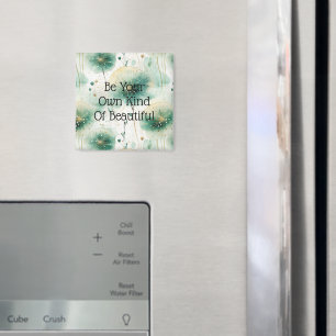 Grüne weiße Blume Magnet