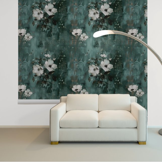 Grüne weiße Blume Tapete (Von Creator hochgeladen)