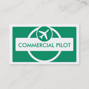 Grüne weiße, einfache, benutzerdefinierte Pilot-Vi Visitenkarte
