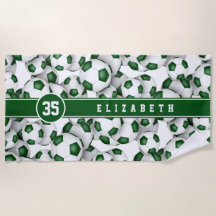 Grüne weiße Fußballmannschaft färbt Sportmuster