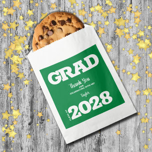 Grüne Weiße Graduierungspartei bevorzugt Tasche Geschenktütchen