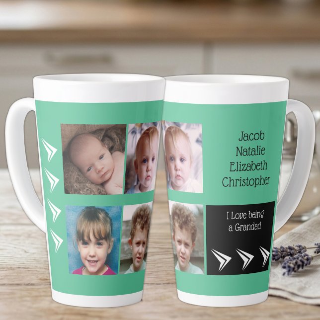 Grüne weiße Liebe als Großmutter mit Fotos Milchtasse (Von Creator hochgeladen)