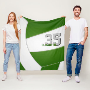 Grüne weiße Mannschaft Farben Volleyball-Athleten Fleecedecke