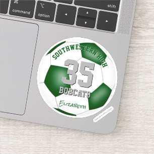 Grüne weiße Mannschaft färbt Jungs Fußball Aufkleber