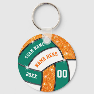 Grüne, weiße, orange billige Volleyball Geschenk Schlüsselanhänger