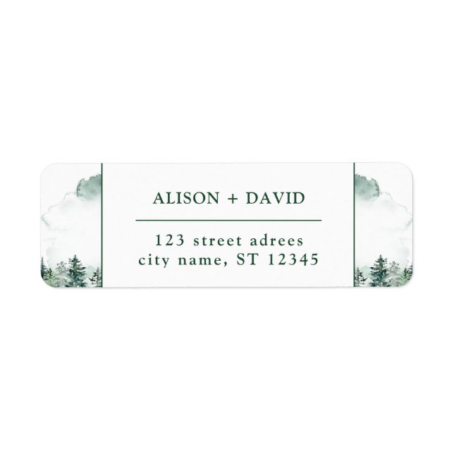 Grüne, weiße Pinienwälder Hochzeit (Vorne)