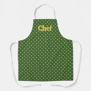 Grüne Weiße Punkte Chef Schürze
