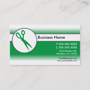 Grüne weiße Schere Visitenkarten Visitenkarte