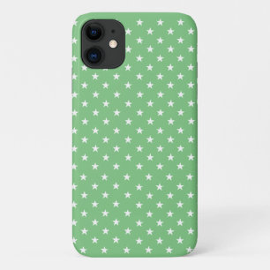 Grüne weiße Sterne, stilvoll, elegant, modern Case-Mate iPhone Hülle