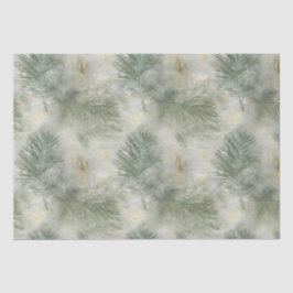 Grüne, weiße tropische Blätter Seidenpapier