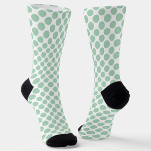 Grüne Weiße Tupfen Socken
