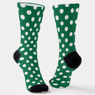 grüne, weiße und grüne Polka-Punkte Socken