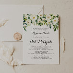 Grüne Weißer Herbst Bat Mitzvah Einladung<br><div class="desc">Diese grüne,  weiße Herbstflorbat mitzvah Einladung ist perfekt für eine rustikale Fledermaus Mitzvah. Das Design besticht durch elegante,  weiße,  Aquarellbäume mit grünem Blattwerk.</div>