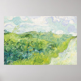Grüne Weizenfelder, Auvers (1890) von Vincent Van Poster