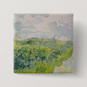 Grüne Weizenfelder - Van Gogh - c1889 Button
