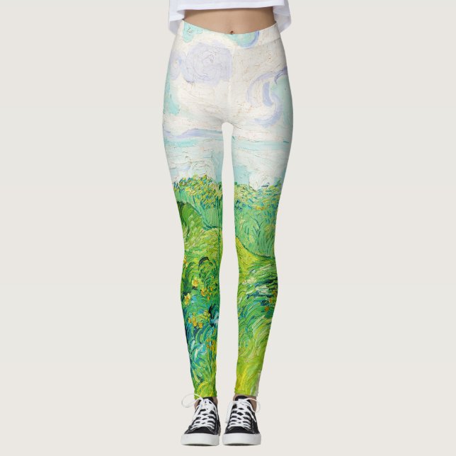 Grüne Weizenfelder, Van Gogh Leggings (Vorderseite)