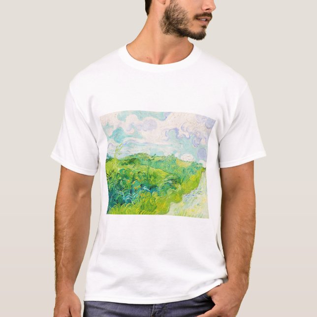 Grüne Weizenfelder, Van Gogh T-Shirt (Vorderseite)