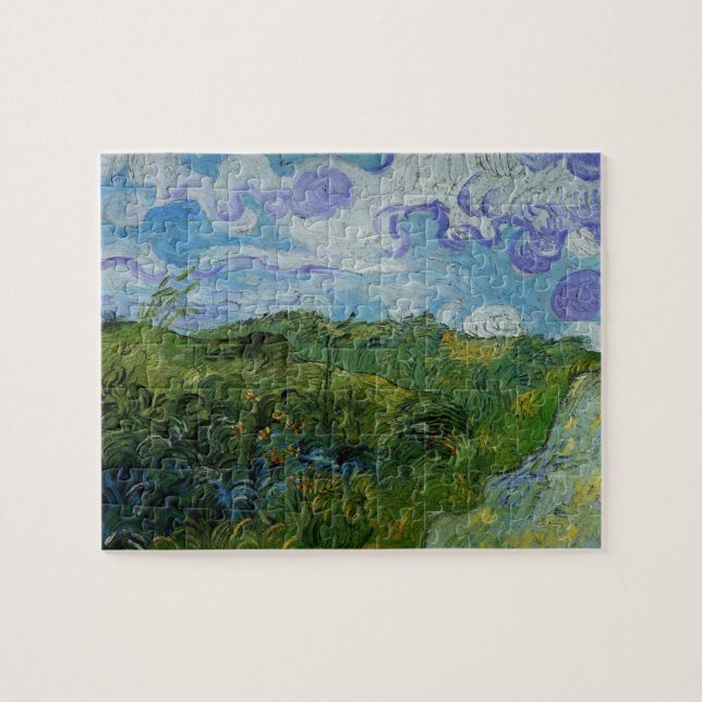 Grüne Weizenfelder von Vincent van Gogh Puzzle (Horizontal)